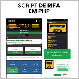 Script Rifa Premium em Php Laravel - 1 Milho de Nmeros e Afiliados