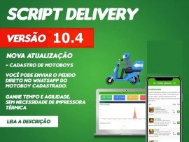 Script - Delivery Pizzaria Lanchonete Via Whatsapp Versão 10.4